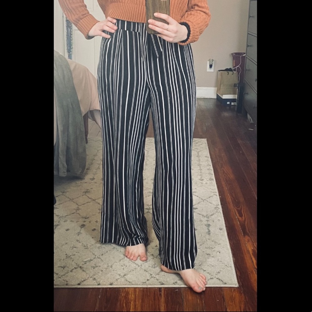 Striped flare pants
